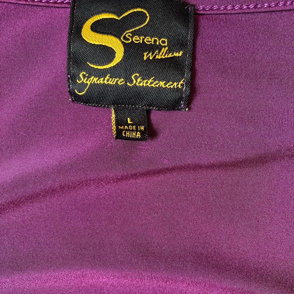 Serena Williams Signature Statement Purple Cowl Neck Top | Size Large | Dressy - Picture 4 of 8